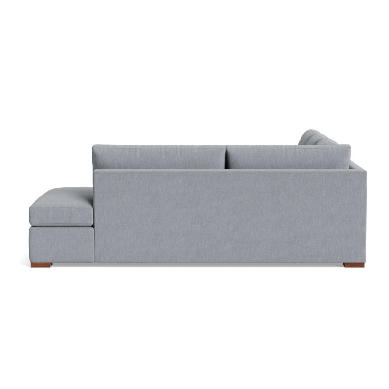 Lucca Corner Sectional, Performance Weave - Zinc, Right Hand Facing