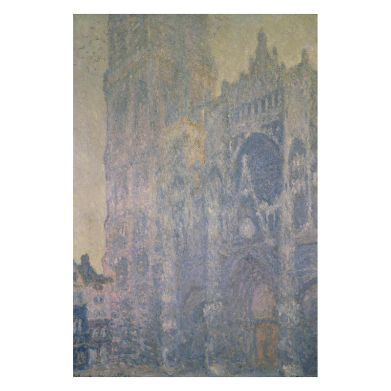 «Rouen Cathedral Harmony in White Morning Light» par Claude Monet - Estampe numérique, H 28 po x l 22 po
