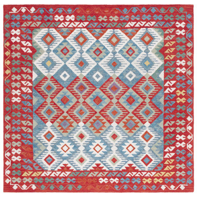 Horwich 414 Area Rug In Red / Blue