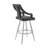 Abhijot Contemporary Swivel Counter or Bar Height Bar Stool with Arms in Faux Leather, and Metal Legs-939568609-939568608