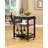 Ahseem Faux Marble with Wood Kitchen Buffet Serving Cart