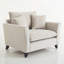 Fauteuil surdimensionné avec tissu en chenille / fauteuil confortable et demi-canapé simple / parfait pour le confort du salon et de la chambre à coucher-1775872587