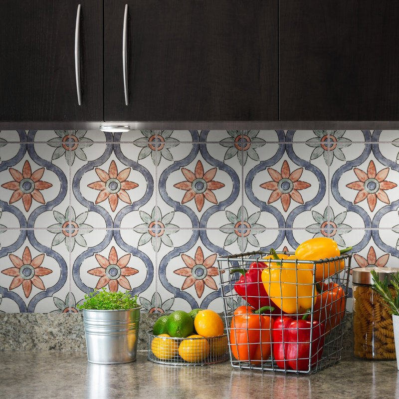 Merola Tile Bourges 8" x 8" Ceramic Patterned Wall Tile