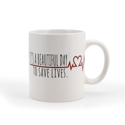 Tasse à café Grays Anatomy Derek | It's A Beautiful Day To Save Lives | 16 onces