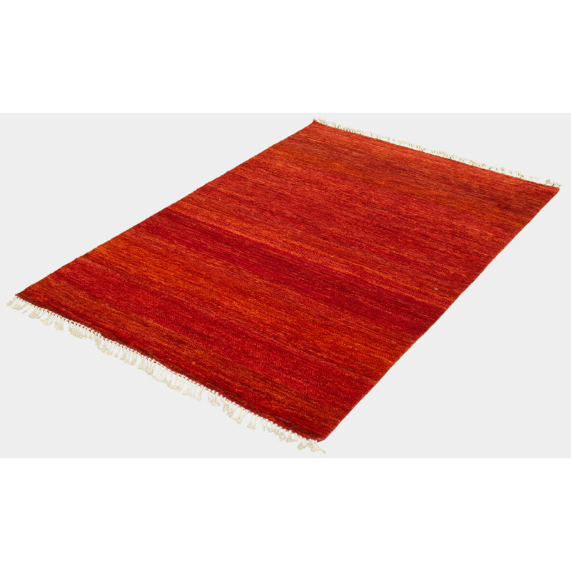 Tapis unique en laine noué à la main New Age Rheanon cuivre foncé 5 pi 2 po x 7 pi 11 po