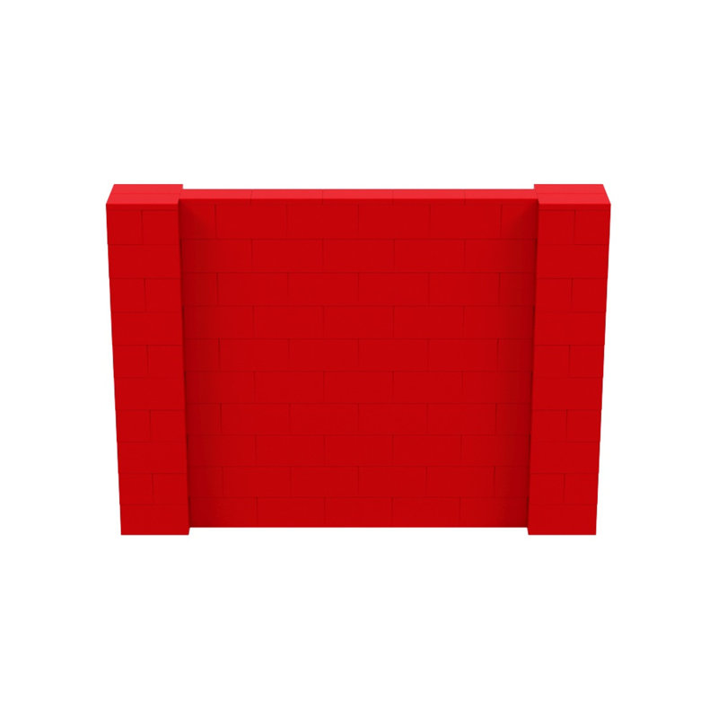 Ensemble mural de blocs géants 7 'T, H 60 po x l 84 po x P 12 po, Rouge