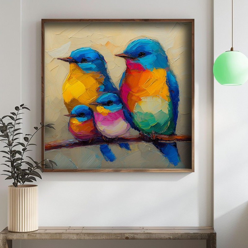 Peinture décorative en panneau de fibres à densité moyenne, 13.39" H x 13.39" W