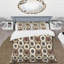 Ensemble de housse de couette beige et brun Midcentury Circle - Midcentury-109174721