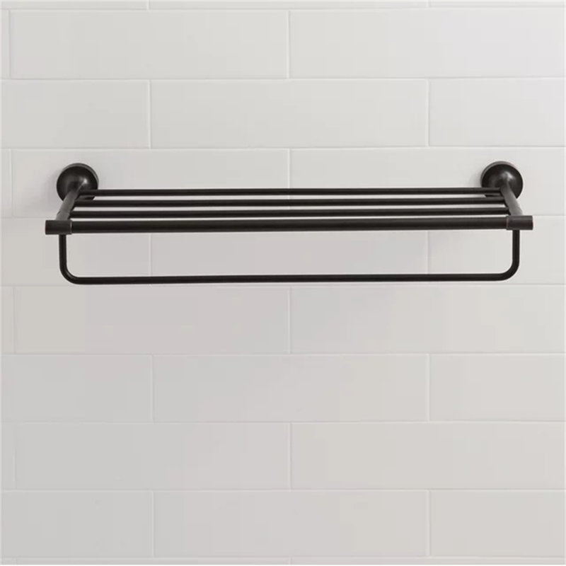 Porte-serviettes mural, Noir mat