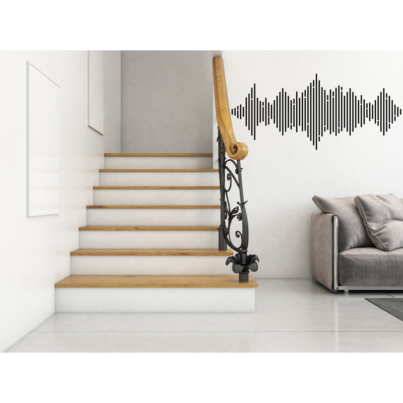 Décalcomanie audio audio, onde sonore, autocollant mural, notes de musique, décoration murale, vinyle, art mural, musicien, autocollant mural, studio d'enregistrement 259LU