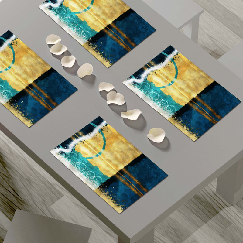Ensemble de 4 napperons parfumés Heartwarming Modern Designer