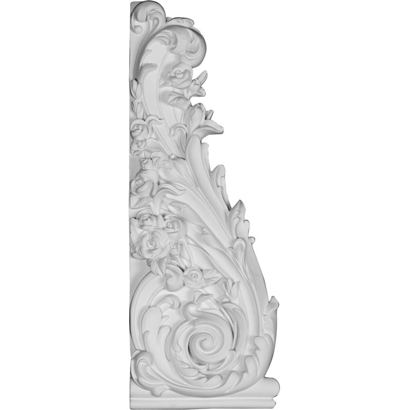 Logan 6.25'' H x 17.25'' W x 1.12'' D Urethane Onlay Scroll