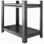Support de rangement en métal à 2 couches avec tablette de séparation réglable, idéal pour l'organisation de bureau et de maison, noir