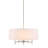 5-Light White Drum Shade Chandelier-114988787