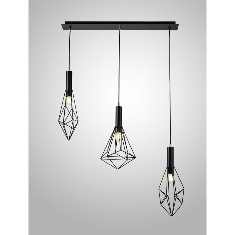3 - Light Black Geometric Pendant
