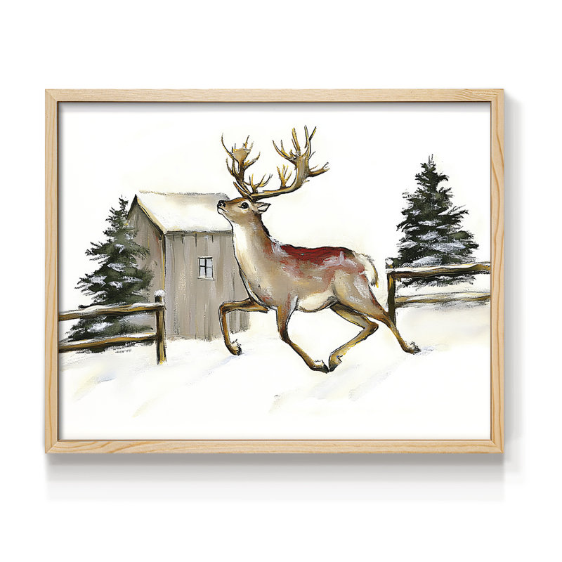 Art de Noël - DCCLIX - Reproduction encadrée - Restickable, Naturel, H 11 po x l 14 po