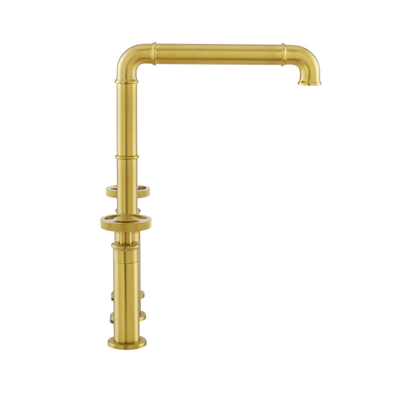 Robinet de cuisine avec pulvérisateur latéral Avallon Pro, Or brossé