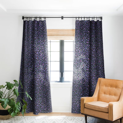 Ninola Design Cosmic Circles Ultraviolet Dots Bubbles 1pc Blackout Window Curtain Panel