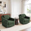 Upholstered Chenille Swivel Armchair-1570730975