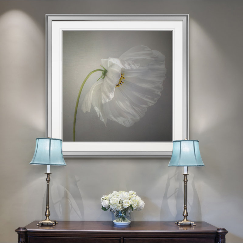 «Daisy Détail II», reproduction d'art encadrée, H 24 po x l 24 po x P 1,5 po, Encadrement argenté