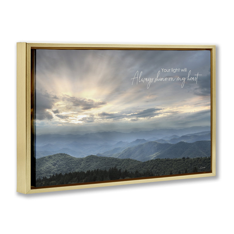 «Light Will Always Shine Landscape Floating Frame», conception par Lori Deiter, H 17 po x l 25 po