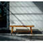 Solid Wood Outdoor Bench with Cushion