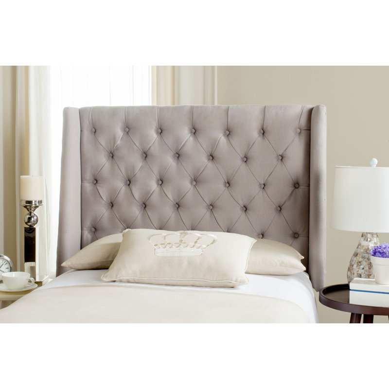 Bertlinde Upholstered Headboard, Twin, Beige Linen