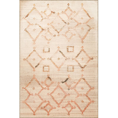 Tapis décoratif abstrait à motif traditionnel lavable à la machine