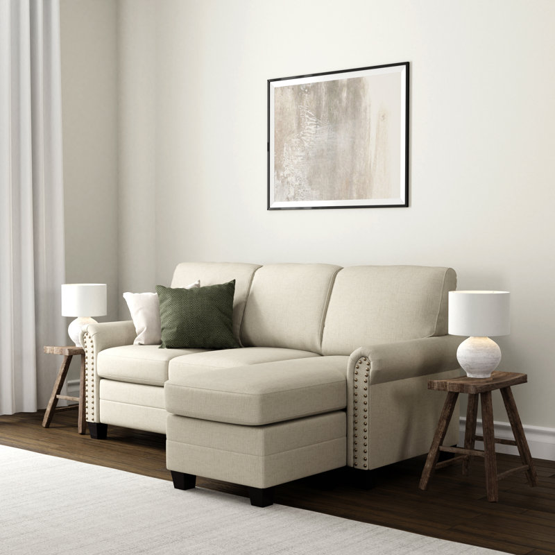 Canapé modulaire réversible de 75,5 po Annmaria, Polyester beige
