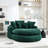 Oversized Oval Upholstered Bean Bag Sofa-1029485821