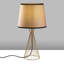 Lampe de table glamour en métal, finition dorée, 11,0 po x 11,0 po x 21,7 po | Capuchon en tissu: H 8,7 à 11,0 po: 8,7 po | Douille E27 de 40 W maximum (ampoule non incluse) | Éclairage élégant pour le décor du salon et de la chambre à coucher, indice de protection IP20-85524763-85524761