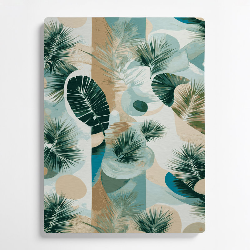 Abstrait formes 48, art mural en métal brun, H 11 po x l 14 po