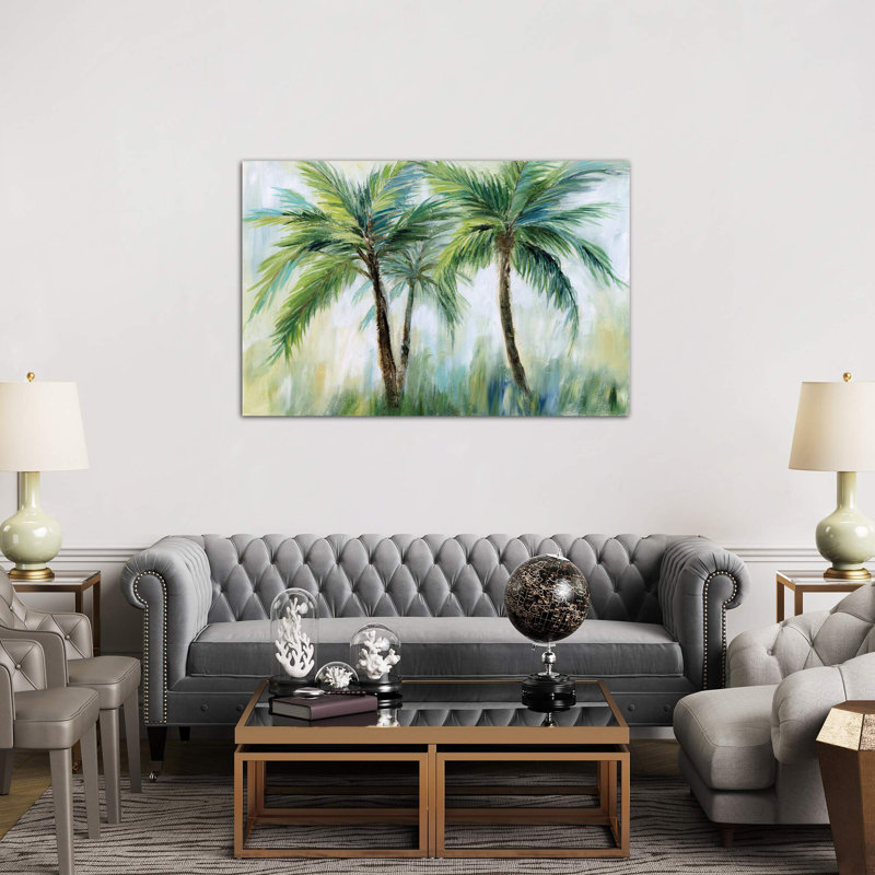 Palm Sensation by Nan - Wrapped Canvas Painting, 20.32 cm H x 30.48 cm W