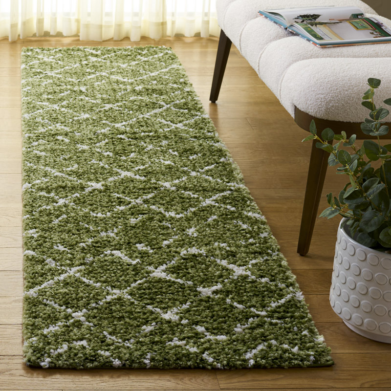 Arizona Shag Performance Abstract Indoor Rug, Runner 2'3" x 8'