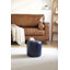 Petit repose-pieds rond en similicuir de 11,8 po-120539218