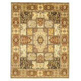Hand Knotted Wool Oriental Area Rug in Multi And Red