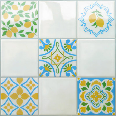 5 Pcs Peel and Stick Backsplash, Wall Tiles-South French Escape
