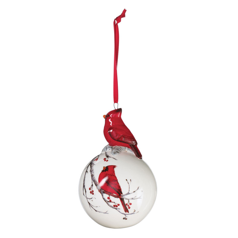 Ornement boule cardinal Bryony