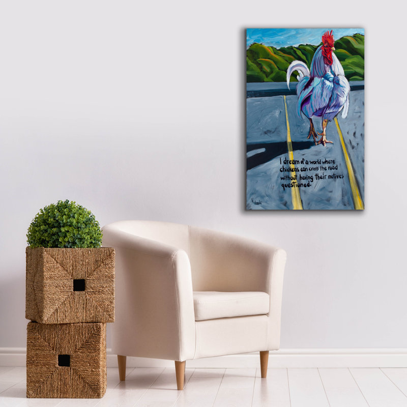 «Dont Ask» par Kathryn Wronski, art mural sur toile, H 40 po x l 26 po x P 1,5 po
