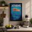 Postcard from Athens Retro 1 Piece Wrapped Canvas Wall Art-260478363-260478368