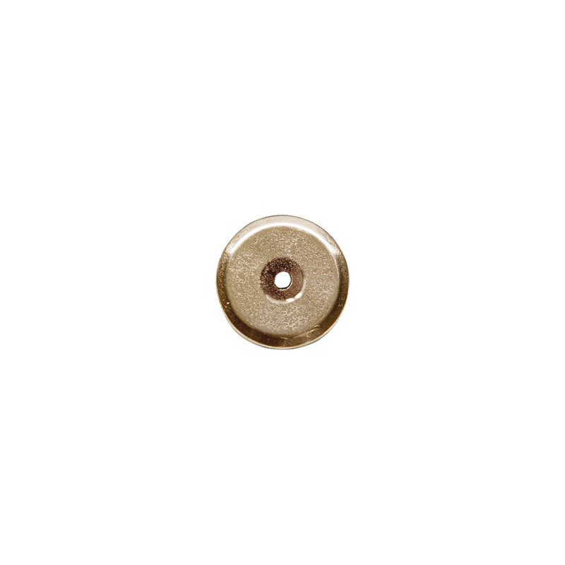 Round Metal Knob Backplate, Silicon Bronze Brushed, 1.25" H x 1.25" W x 0.19" D