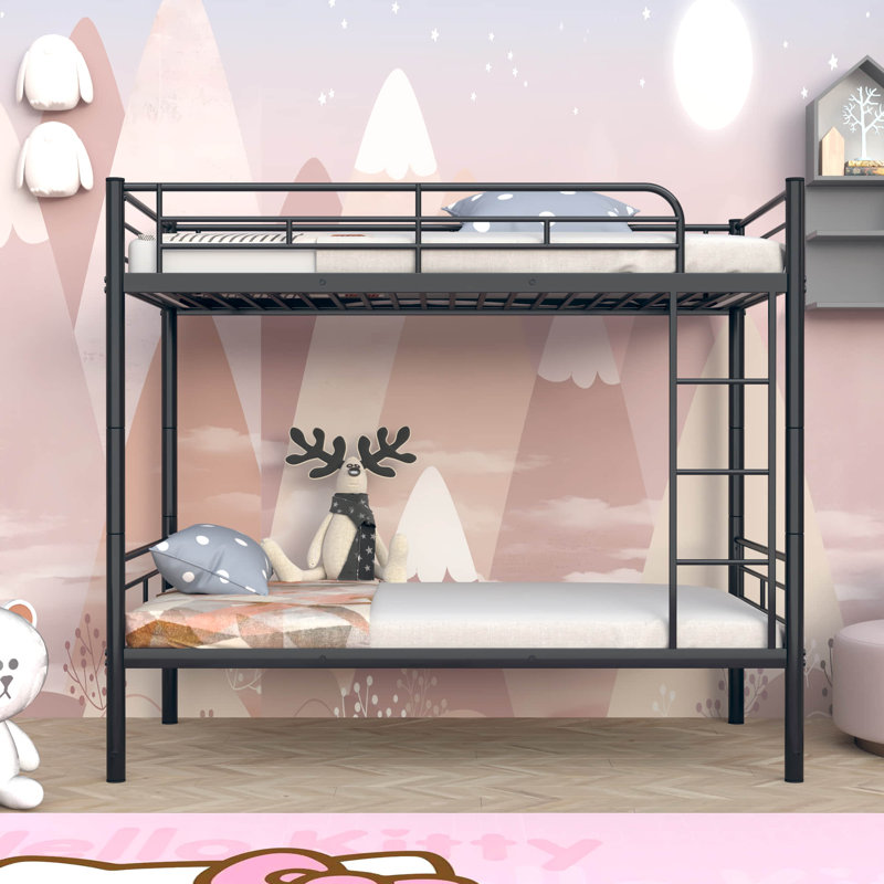 Bouziane Kids Twin Over Twin Bunk Bed