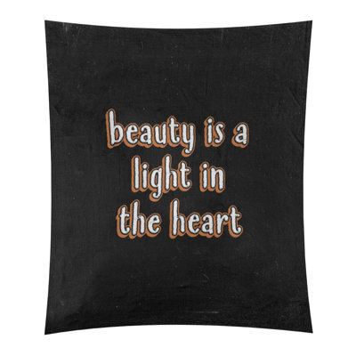 Tapisserie tableau noir en polyester citation beauté
