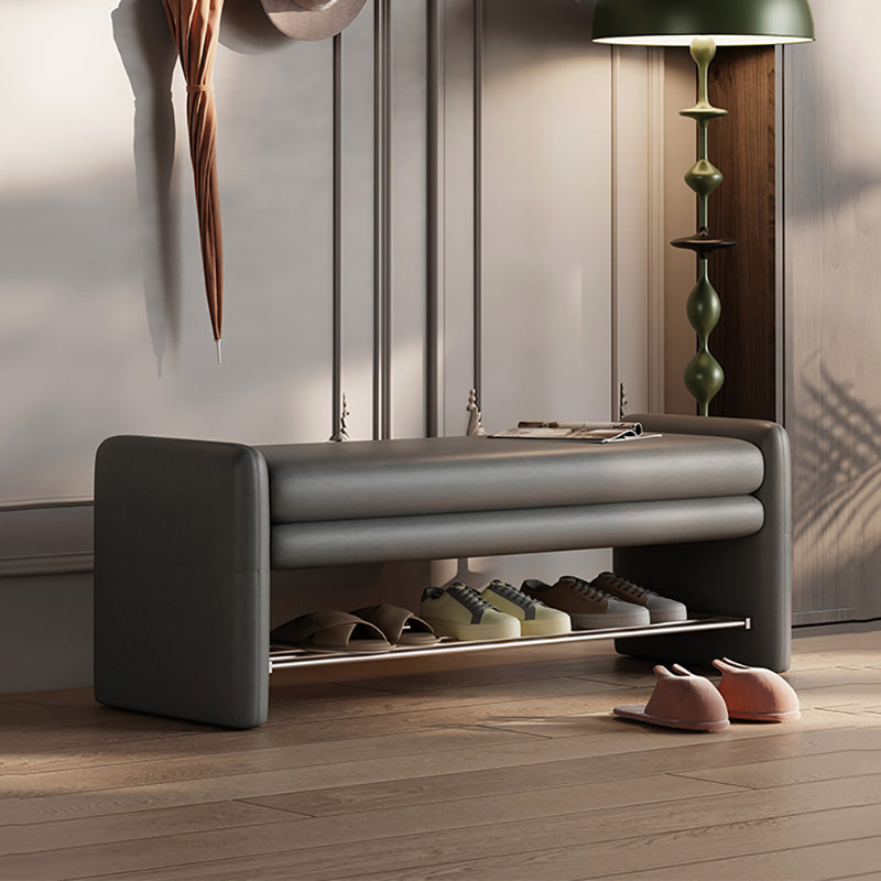 Tabouret à langer avec rangement 39,4 po, Gris