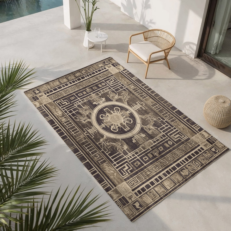 Acropolis Echo Indoor And Outdoor Area Rug, Rectangle 8' x 10'