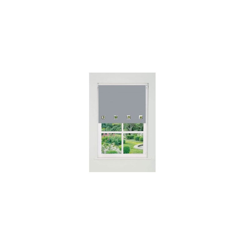 Semi Sheer Roller Blind, 130cm W x 165cm L, Light Grey
