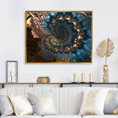 «Turquoise Fractal Mystery IV», reproduction sur toile