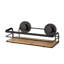 Tablette de rangement en bambou pour douche avec ventouses