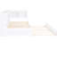 Lit de jour simple blanc avec lit gigogne, rangement et structure en bois massif et lit gigogne-713204906