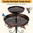 42-inch Freestanding Double Metal Bird Bath And Feeder With 5-prong Heavy Duty Base, Outdoor Garden Bird Bath For Yard, Patio And Lawn